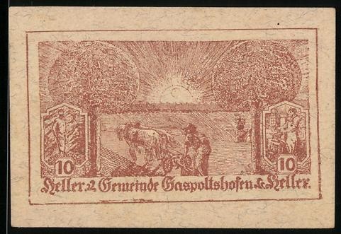 Notgeld gaspoltshofen 1920 10 - gaspoltshofen,