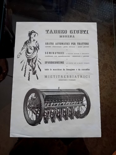 Pubblicità aratri seminatrici - aratri,