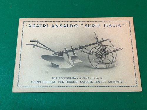 Pubblicità aratri ansaldo - pubblicità,